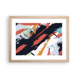 Poster in einem Rahmen aus heller Eiche - Dynamische Komposition - 40x30 cm