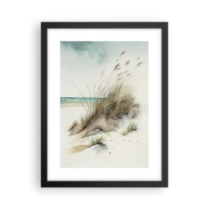 Poster in einem schwarzem Rahmen - Mit Sand bedeckt - 30x40 cm