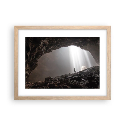 Poster in einem Rahmen aus heller Eiche - Die leuchtende Grotte - 40x30 cm