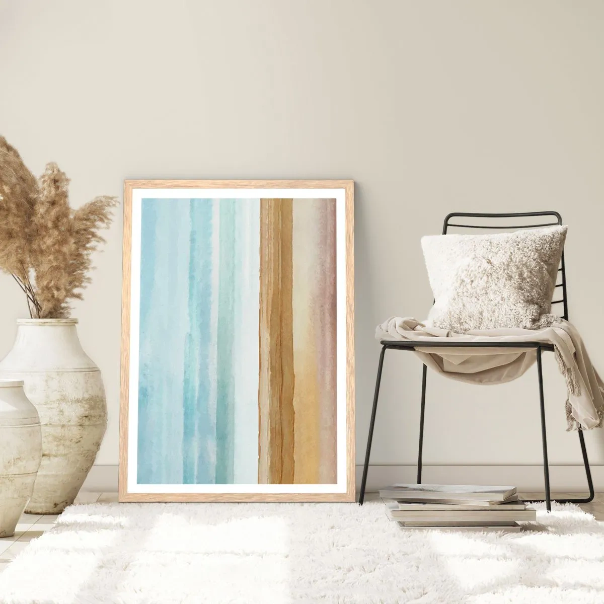 Poster in einem Rahmen aus heller Eiche - Trost - 40x50 cm