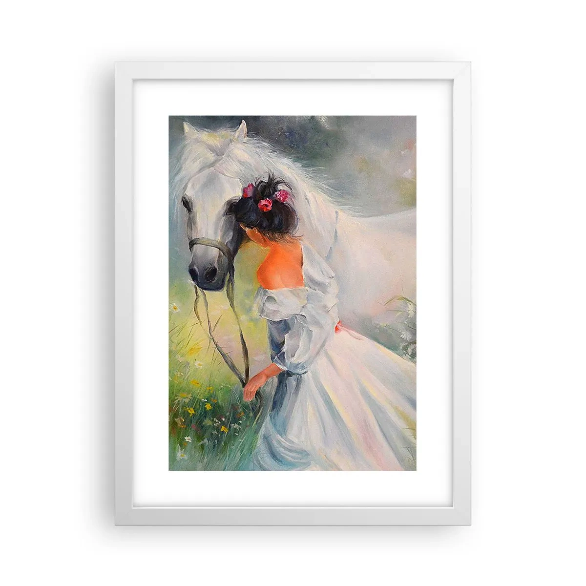 Poster in einem weißen Rahmen - Wie aus einem schönen Traum - 30x40 cm