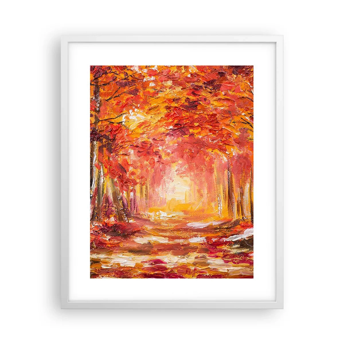 Poster in einem weißen Rahmen - Kupferwald - 40x50 cm