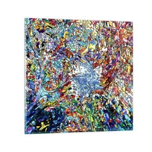 Glasbild - Bild auf glas - Glasmalerei Wassertropfen - 30x30 cm