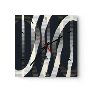 Wanduhr - Glasuhr - Ein Versuch, die Dunkelheit zu durchbrechen - 40x40 cm