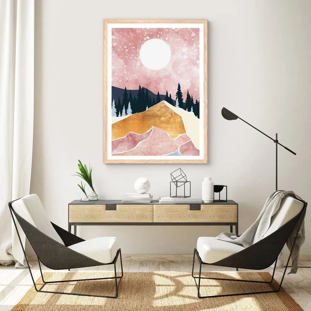 Poster in einem Rahmen aus heller Eiche - Nachtwache - 61x91 cm