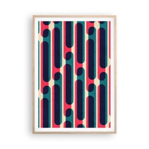 Poster in einem Rahmen aus heller Eiche - In die Tiefe und vorwärts - 70x100 cm