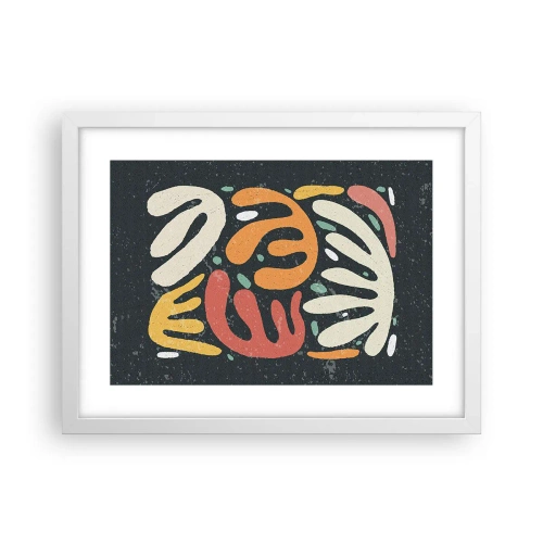 Poster in einem weißen Rahmen - Komposition – Ich erwische dich gleich - 40x30 cm