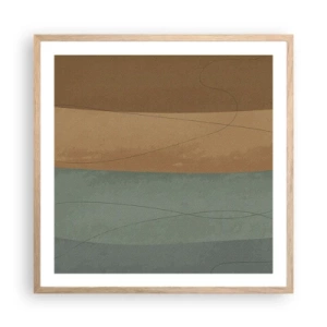 Poster in einem Rahmen aus heller Eiche - Horizontale Komposition - 60x60 cm