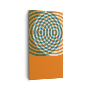 Bild auf Leinwand - Leinwandbild - Abstrakte kreisförmige Variation - 55x100 cm