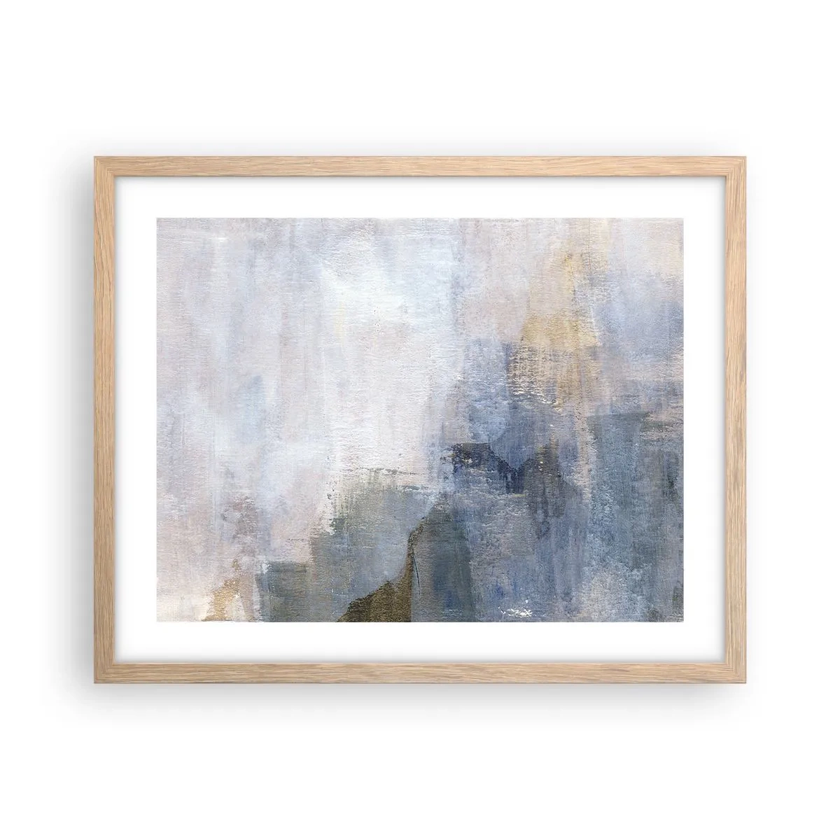 Poster in einem Rahmen aus heller Eiche - Farbtöne und Akkorde - 50x40 cm