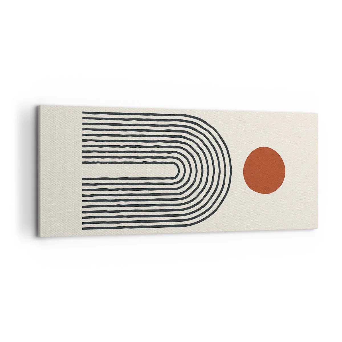 Bild auf Leinwand - Leinwandbild - Magnetismus von Formen und Farben - 100x40 cm