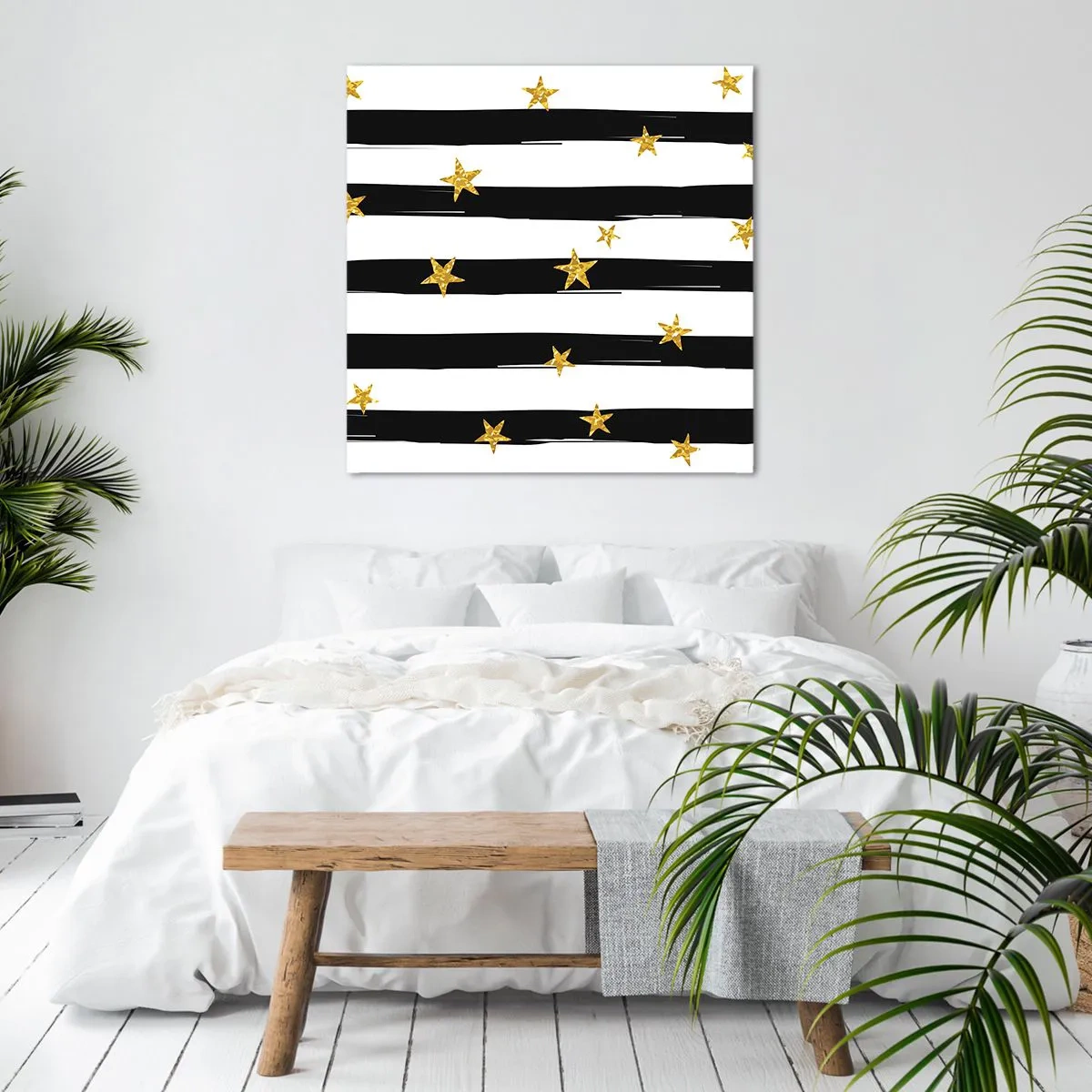 Bild auf Leinwand - Leinwandbild - Wir wurden alle unter einem glücklichen Stern geboren - 50x50 cm