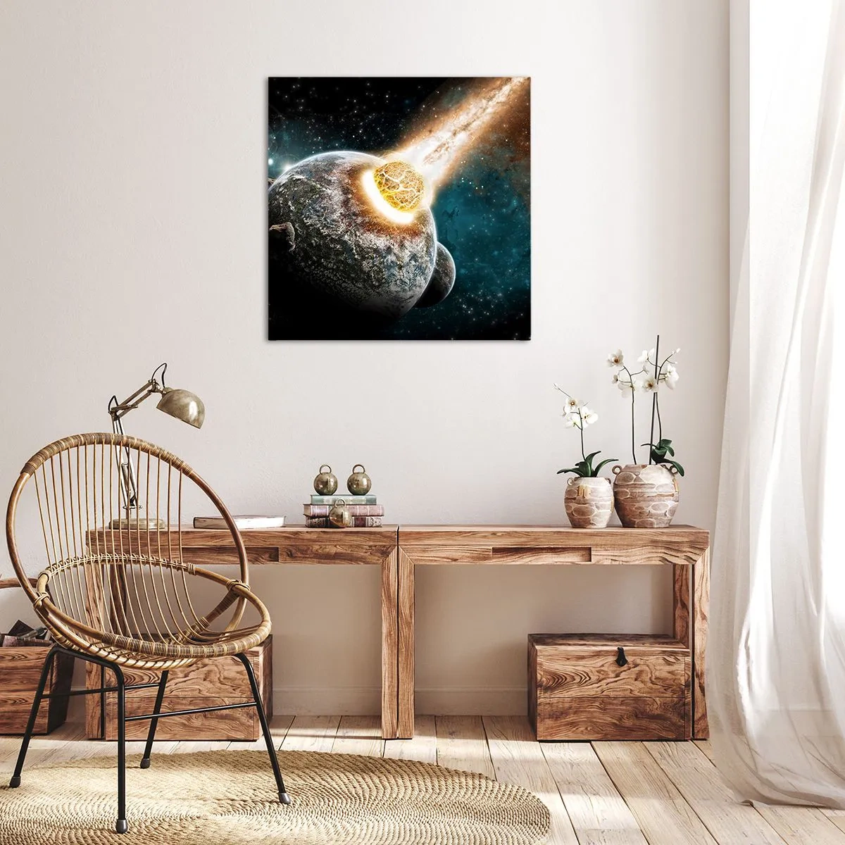 Bild auf Leinwand - Leinwandbild - Holocaust oder Geburt? - 70x70 cm