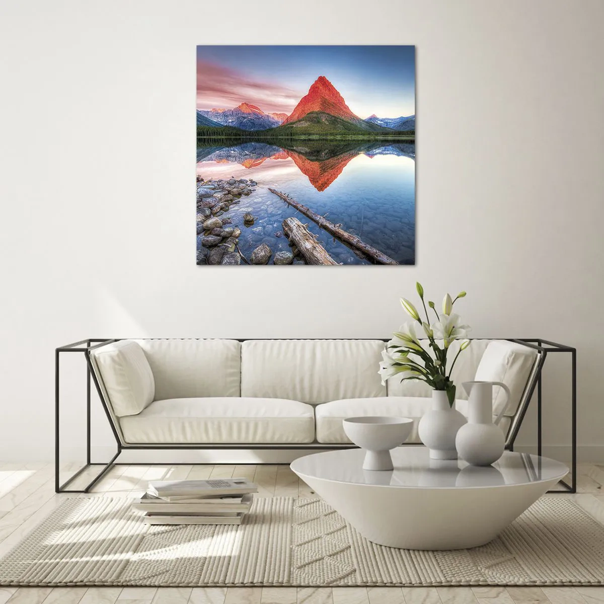 Glasbild - Bild auf glas - Hitze und Kälte - 70x70 cm