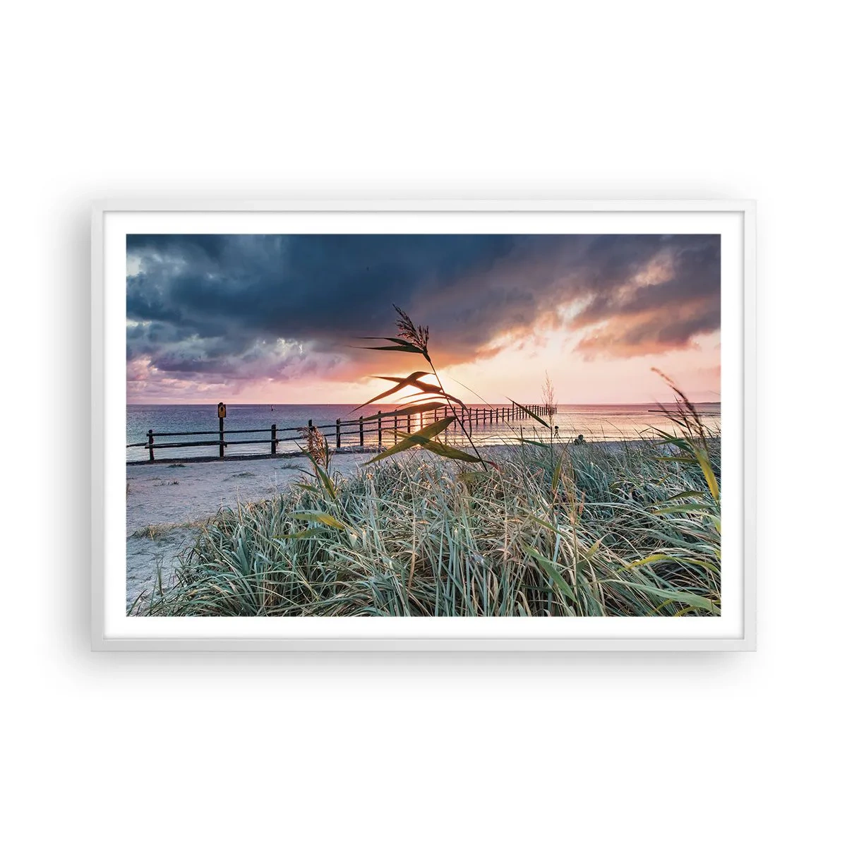 Poster in einem weißen Rahmen - Es vergeht nicht mit dem Wind - 91x61 cm