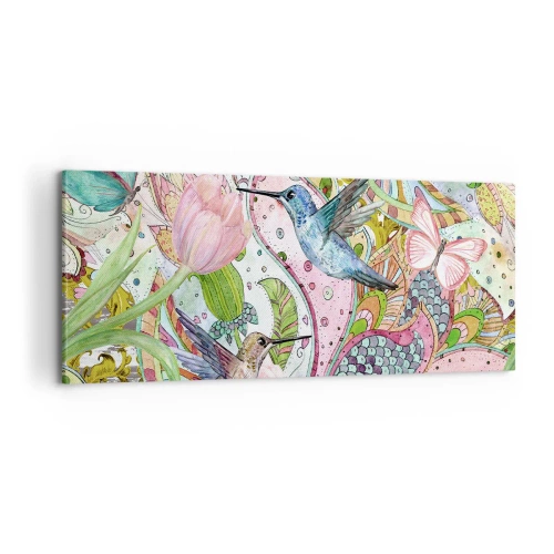 Bild auf Leinwand - Leinwandbild - Verstrickt in Weinreben - 100x40 cm