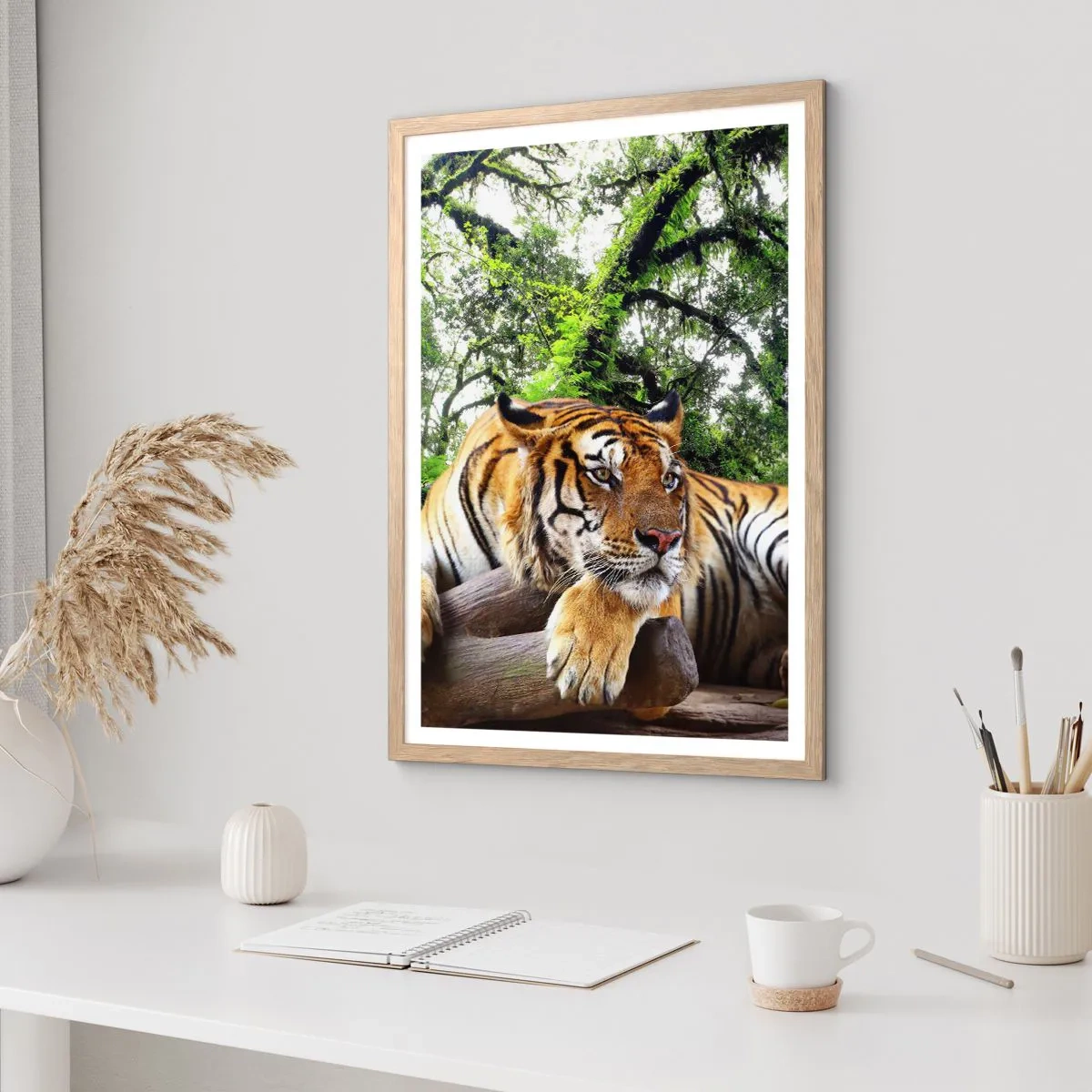 Poster in einem Rahmen aus heller Eiche - Hochachtungsvoll - 50x70 cm