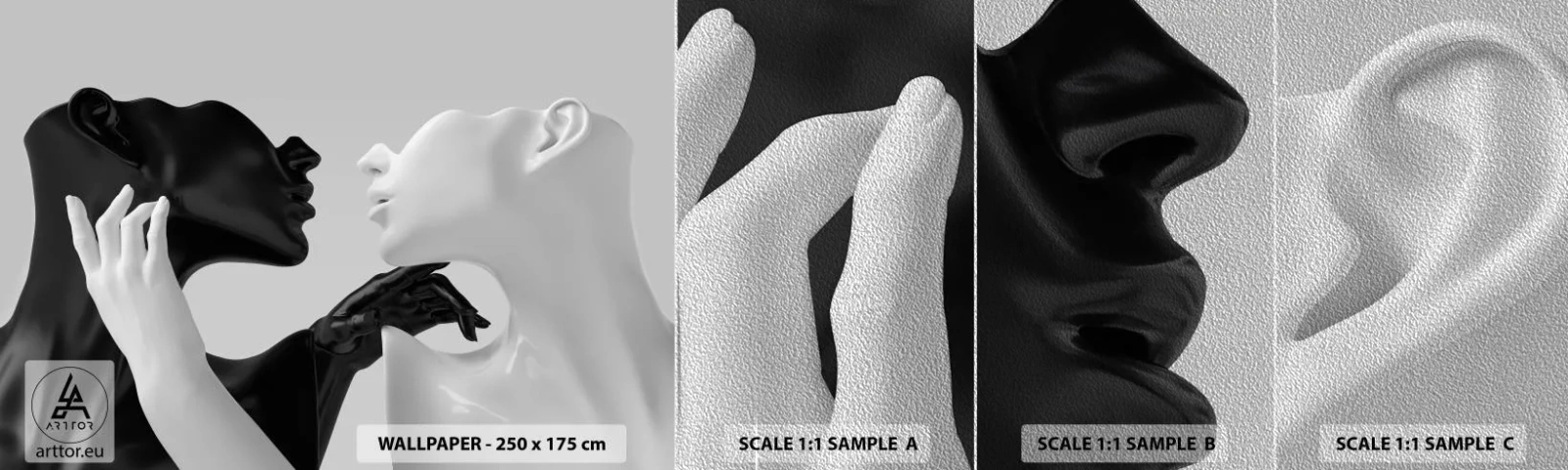 Fototapeten Muster Premium Sand - Anziehung - Begierde - Abstraktion, Mannequin, Statue - 100x30 cm