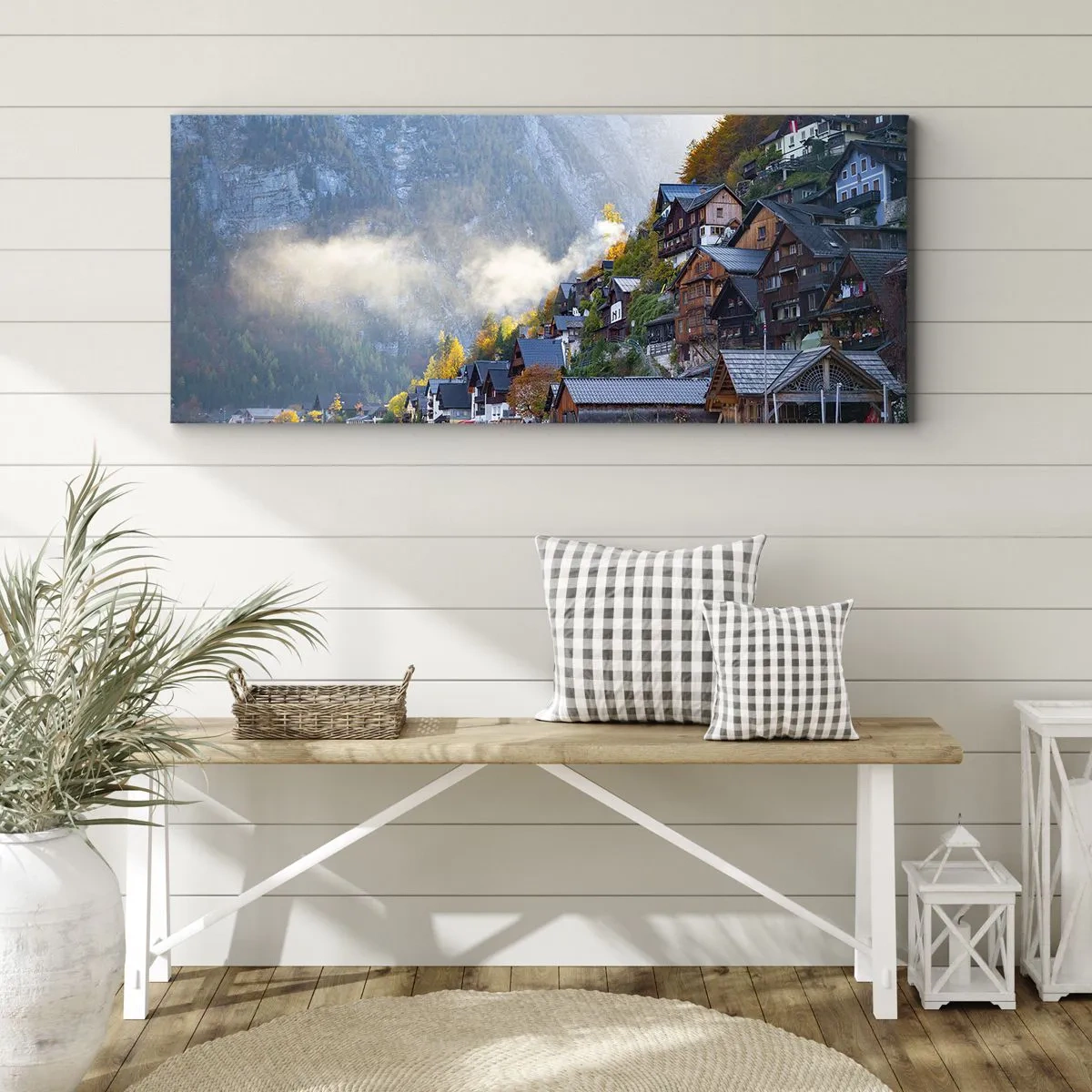 Bild auf Leinwand - Leinwandbild - Alpenatmosphäre - 100x40 cm