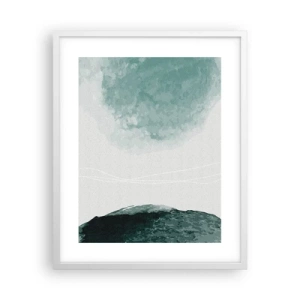 Poster in einem weißen Rahmen - Begegnung mit Nebel - 40x50 cm