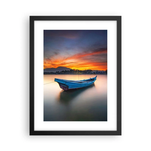 Poster in einem schwarzem Rahmen - Eine gute Nacht kommt - 30x40 cm