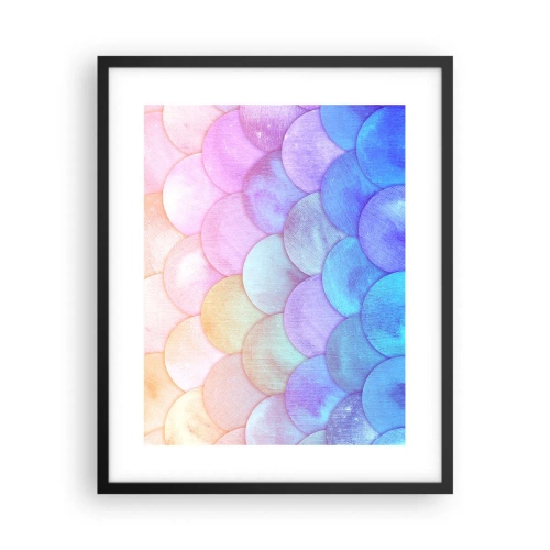 Poster in einem schwarzem Rahmen - Perlenschuppe - 40x50 cm