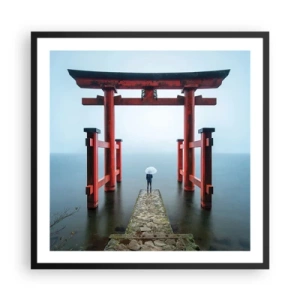 Poster in einem schwarzem Rahmen - Japanische Träumerei - 60x60 cm