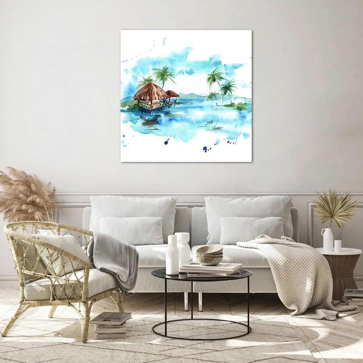 Glasbild - Bild auf glas - Irgendwo im Pazifik - 30x30 cm