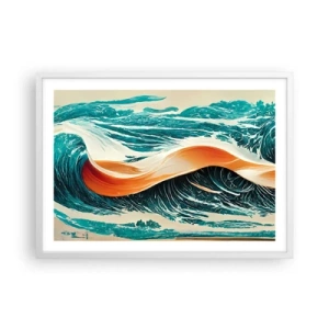 Poster in einem weißen Rahmen - Traum eines Surfers - 70x50 cm