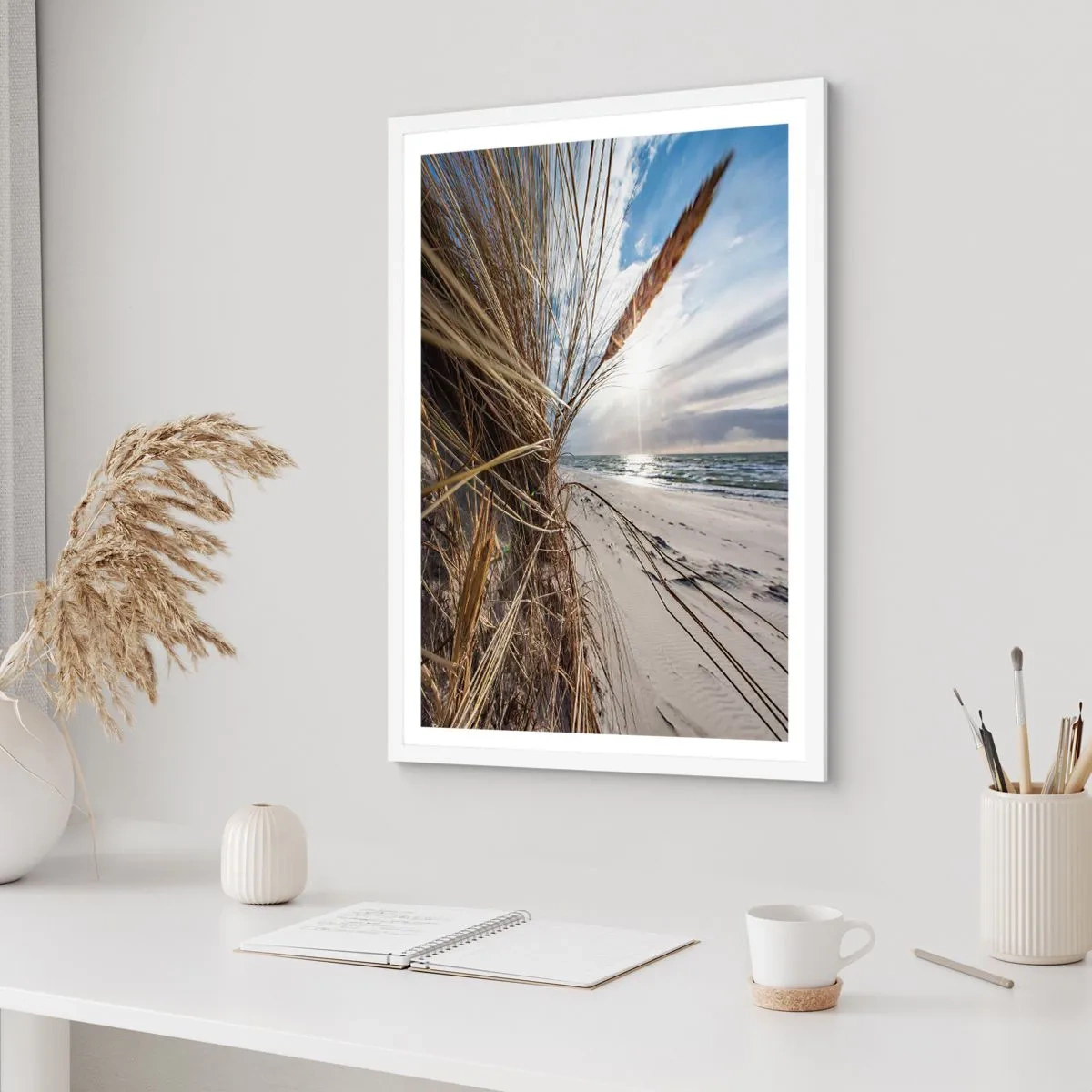Poster in einem weißen Rahmen - Ein Treffen der Elemente der Natur - 30x40 cm