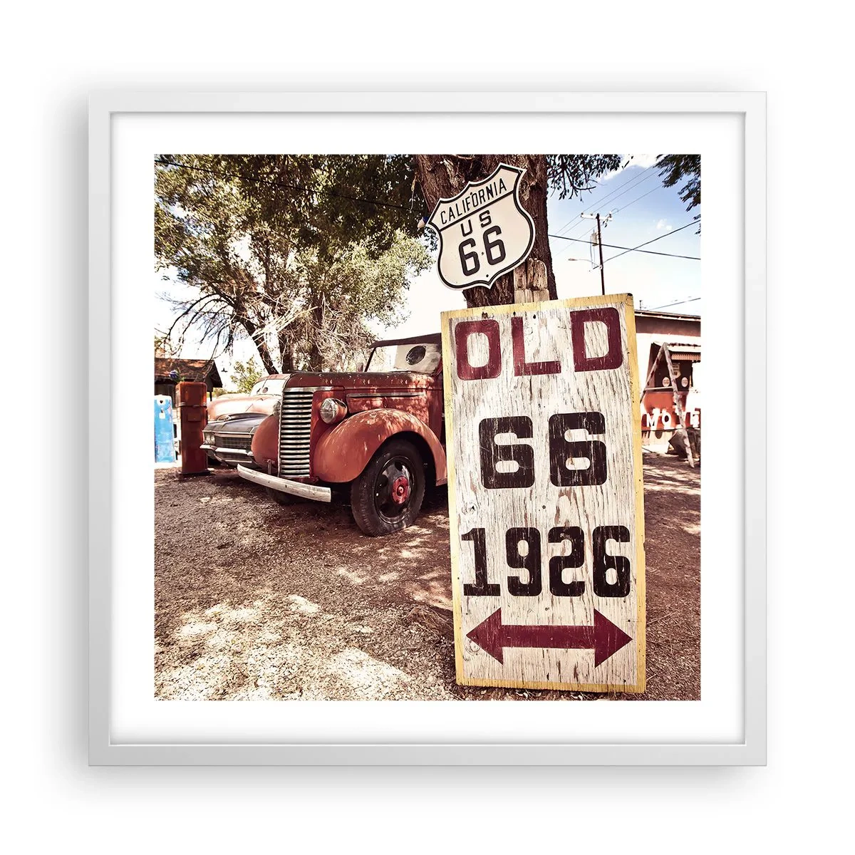 Poster in einem weißen Rahmen - Die Legende der amerikanischen Provinz - 50x50 cm