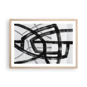 Poster in einem Rahmen aus heller Eiche - Bautiefe - 70x50 cm