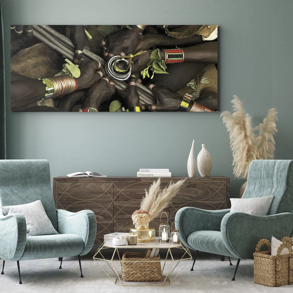 Bild auf Leinwand - Leinwandbild - Wir sind zusammen - 100x40 cm