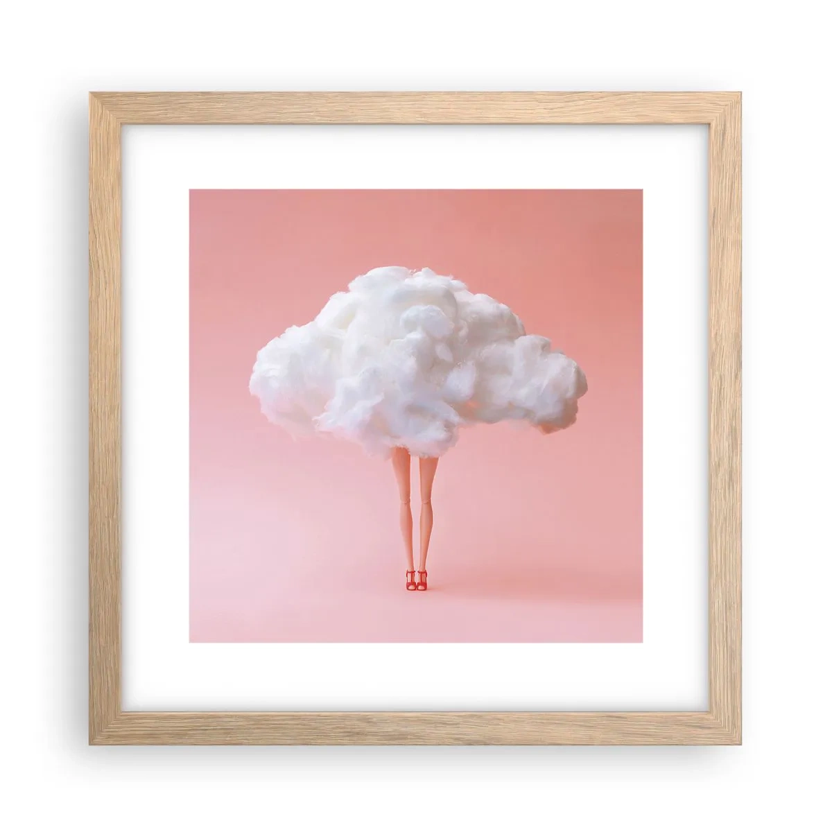 Poster in einem Rahmen aus heller Eiche - Süßes Versprechen - 30x30 cm