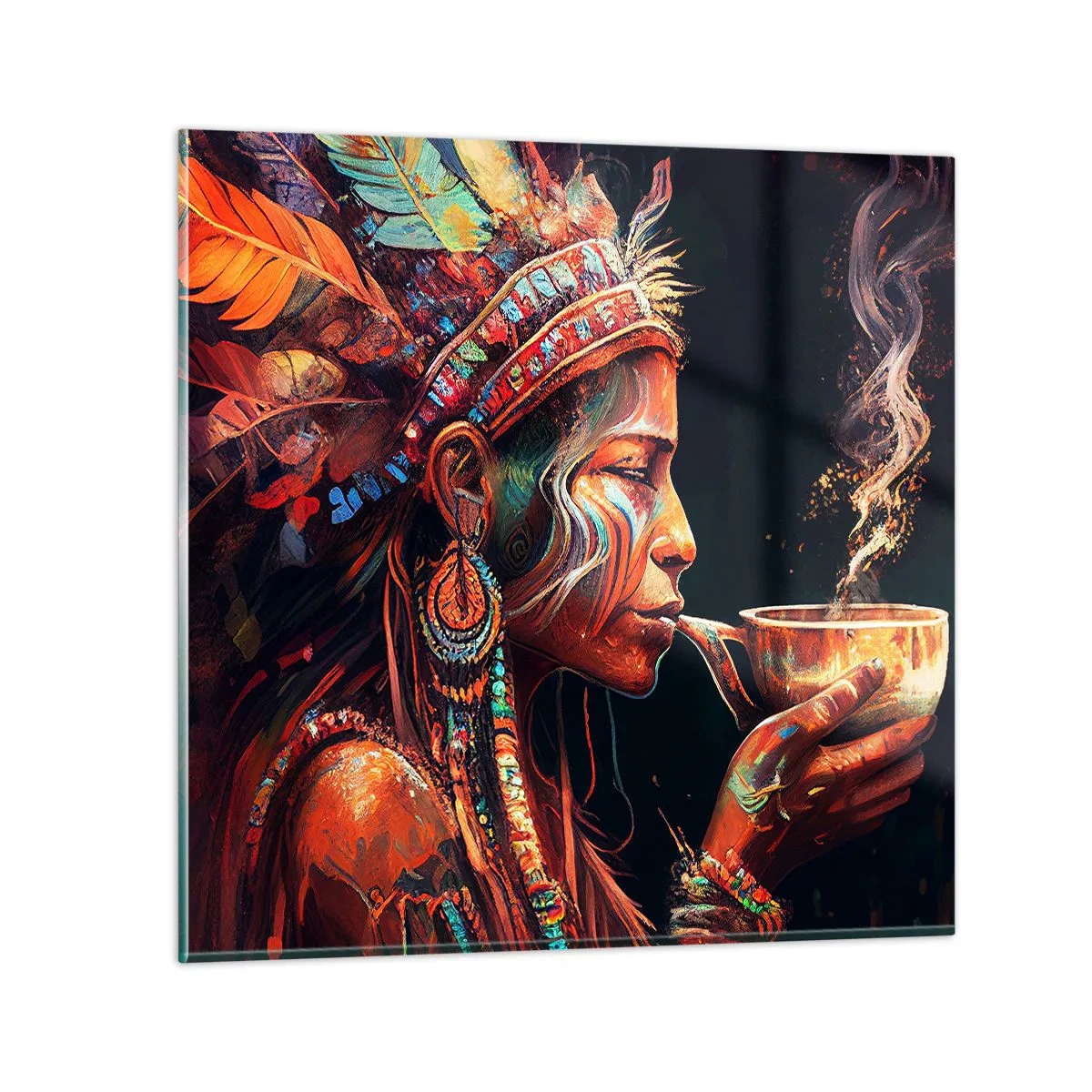 Glasbild - Bild auf glas - Magisches Ritual - 40x40 cm