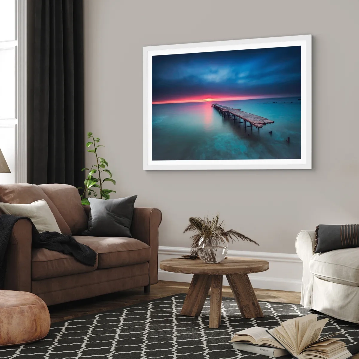 Poster in einem weißen Rahmen - Zwischen Himmel und Erde - 40x30 cm