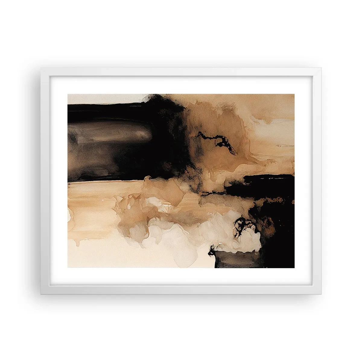 Poster in einem weißen Rahmen - Faszinierende Abstraktion - 50x40 cm