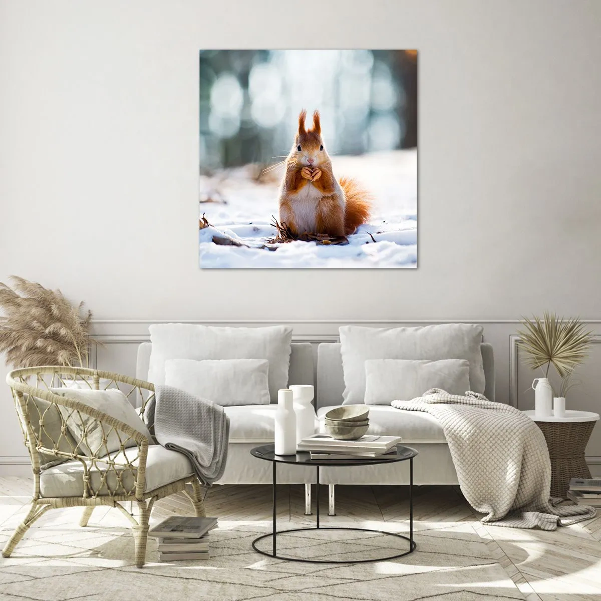 Glasbild - Bild auf glas - Wo schaust du hin? - 60x60 cm