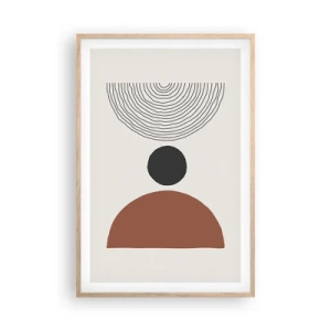 Poster in einem Rahmen aus heller Eiche - Das Zentrum der Aufmerksamkeit - 61x91 cm