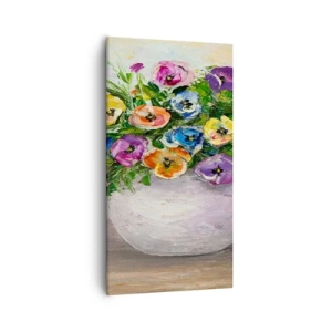 Bild auf Leinwand - Leinwandbild - Stillleben mit einer weißen Vase - 55x100 cm