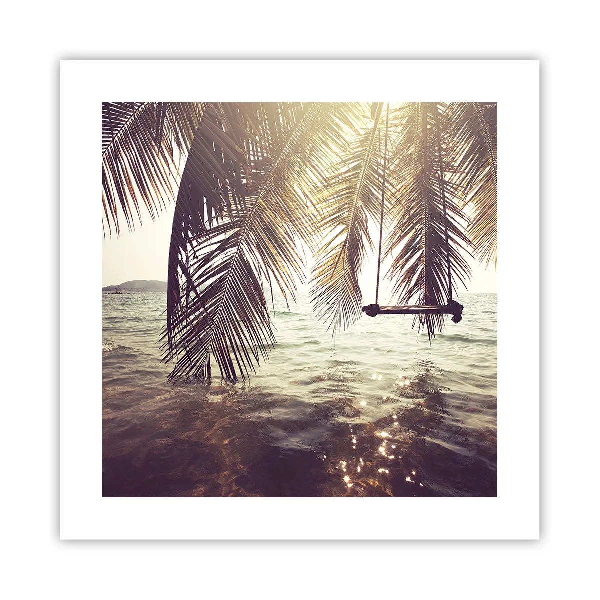 Poster - Sie können nach Belieben in den Wolken schwingen - 40x40 cm