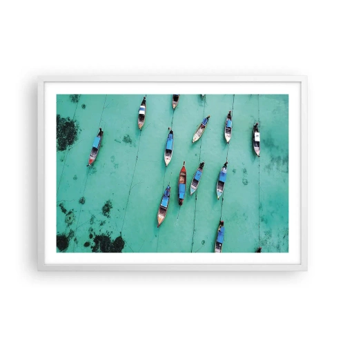 Poster in einem weißen Rahmen - In freudiger Erwartung - 70x50 cm