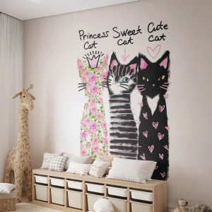 Fototapete Standard Eco - Es waren drei Katzen - Für Kinder, Katze, Tiere - 450x315 cm