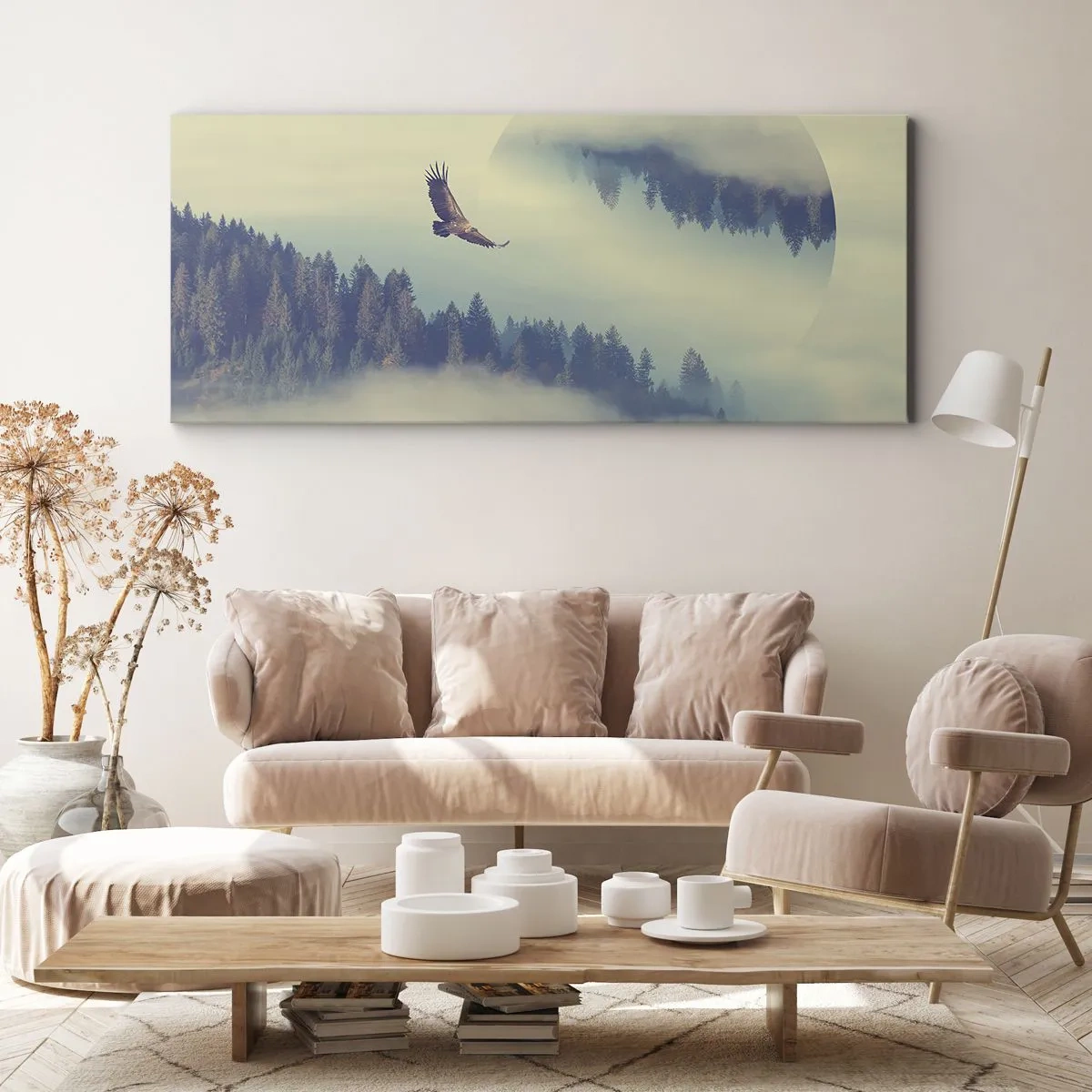 Bild auf Leinwand - Leinwandbild - Ich habe den Schatten eines Adlers gesehen - 90x30 cm