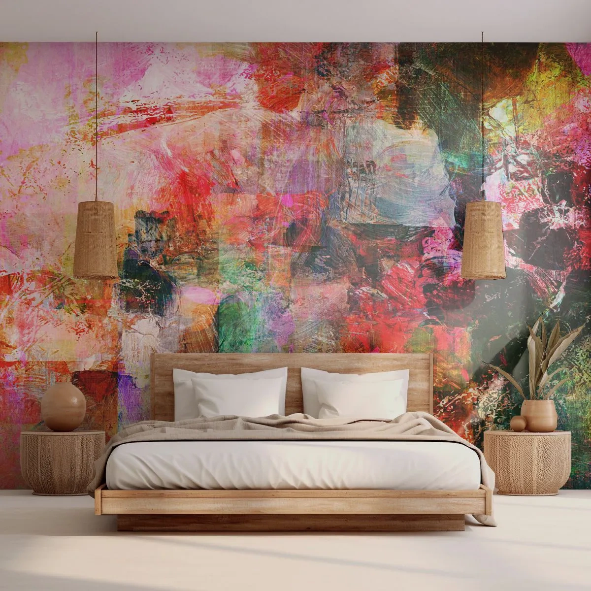 Fototapete Premium Canvas - Eine Reise durch die Rosen - Abstraktion, Stück, Grafik - 500x350 cm