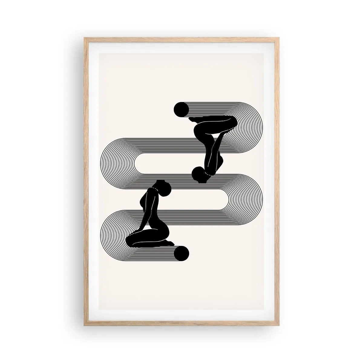 Poster in einem Rahmen aus heller Eiche - Sinnliche Symmetrie - 61x91 cm