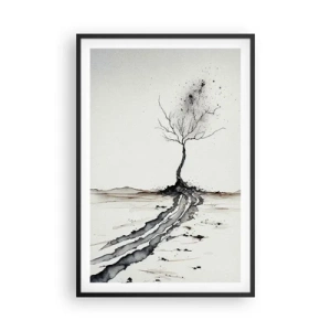 Poster in einem schwarzem Rahmen - Wintermelancholie - 61x91 cm