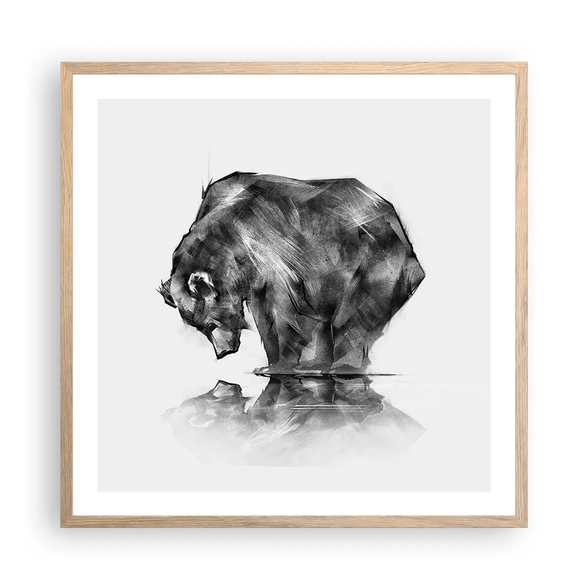 Poster in einem Rahmen aus heller Eiche - Schön, jemanden in der Nähe zu sehen - 60x60 cm