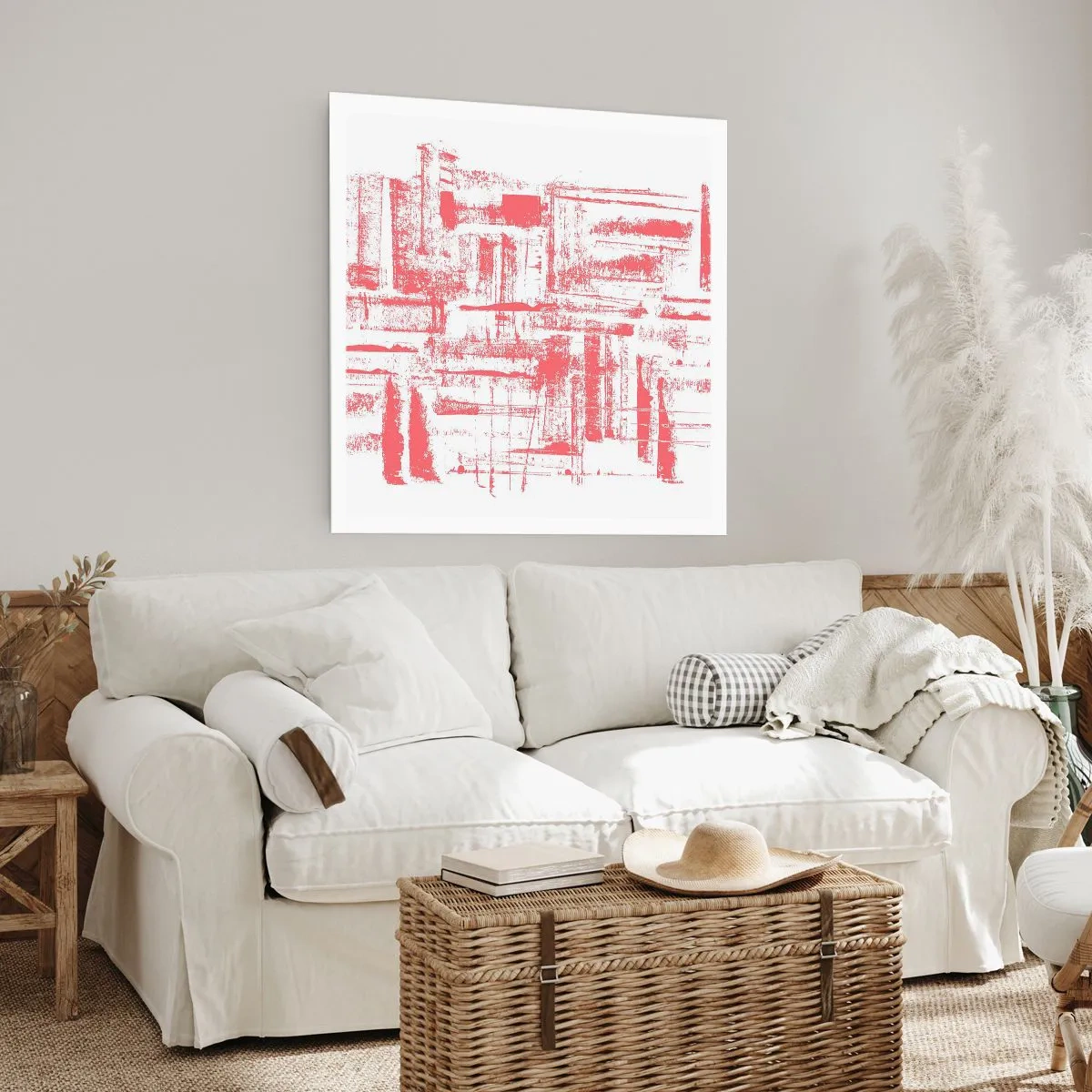 Poster - Die rote Stadt - 40x40 cm
