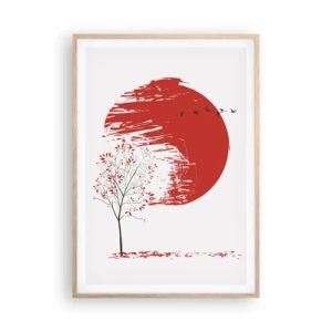 Poster in einem Rahmen aus heller Eiche - Kennst du dieses Land? - 70x100 cm